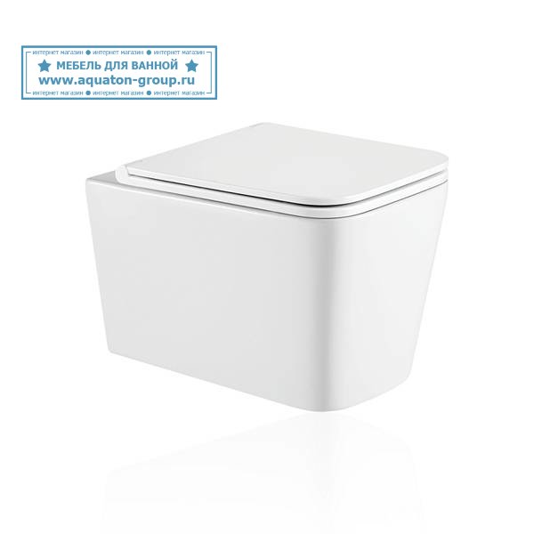 Подвесной унитаз Koller Pool Kvadro KR-0530-RW белый Подвесной унитаз Koller Pool Kvadro KR-0530-RW белый