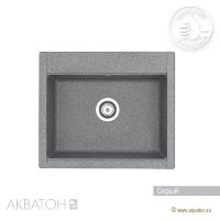 Мойка кухонная АКВАТОН Делия 60, серый