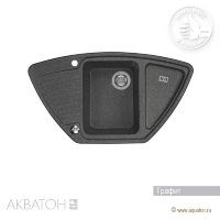 Мойка кухонная АКВАТОН Лория, графит