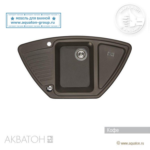 Мойка кухонная АКВАТОН Лория, кофе Мойка кухонная АКВАТОН Лория, кофе
