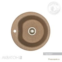 Мойка кухонная АКВАТОН Мида, терракотовый